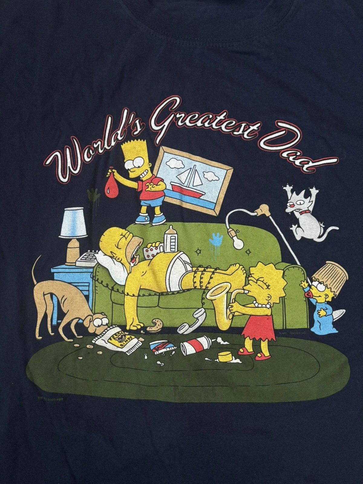 The Simpsons World Greatest Dad Gildan Tee Size XL