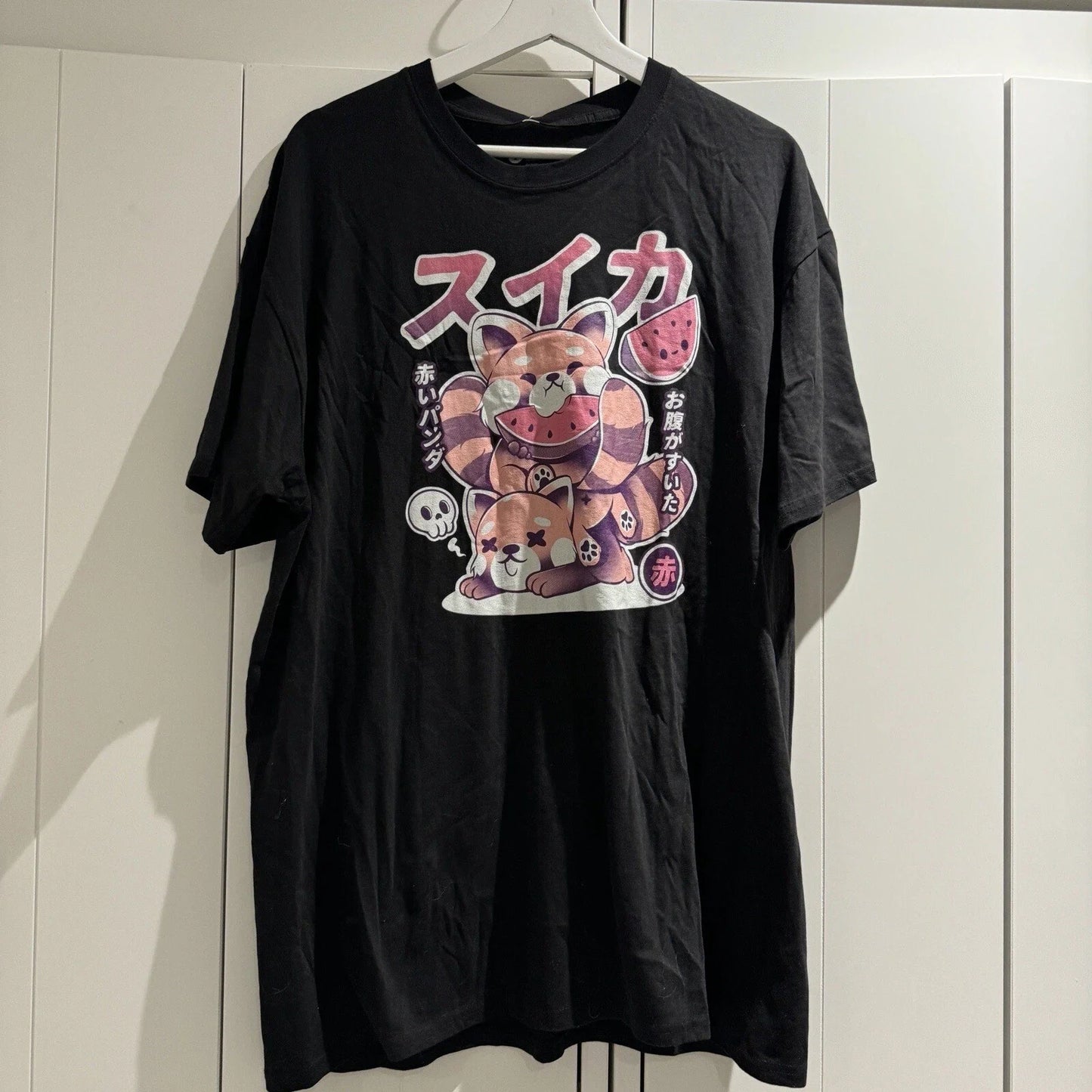 Ilustrata Unisex Watermelon Cat T-Shirt Size XL NWT Kawaii Graphic Tee Aestetic