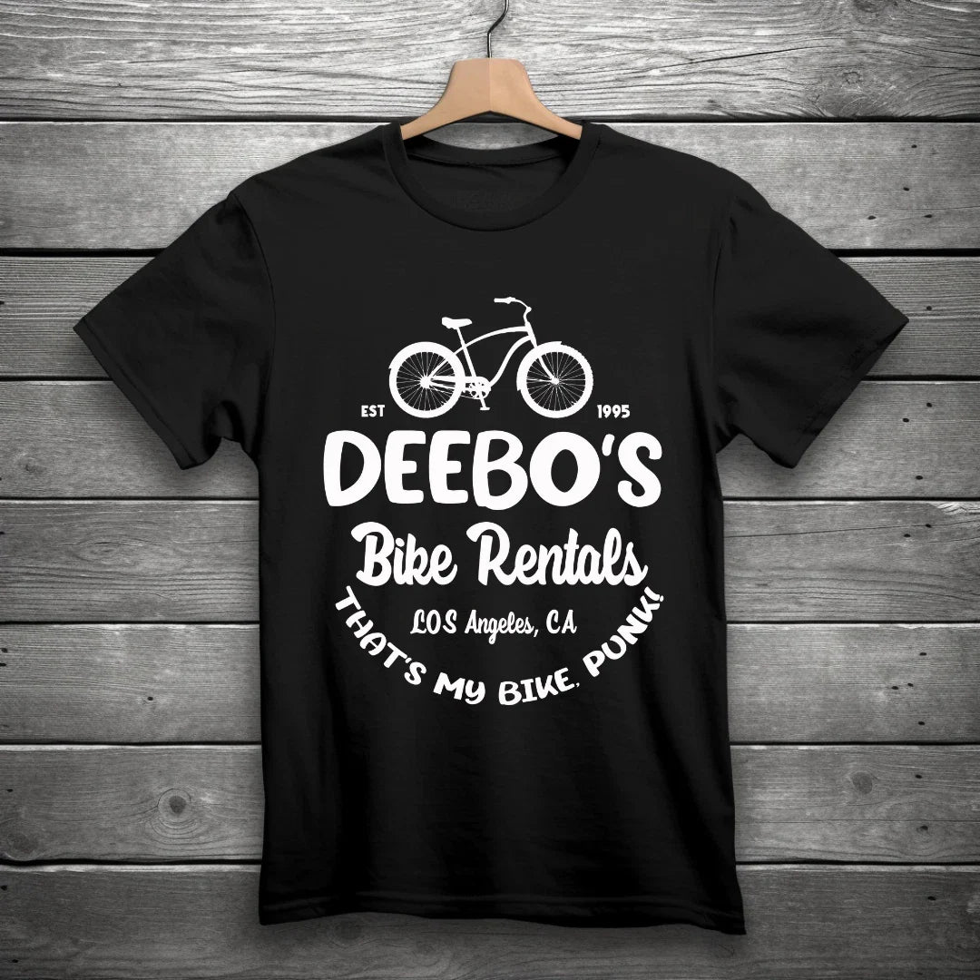 DEEBO'S Bike Rentals That's My Bike Punk T-Shirt Black S-3XL