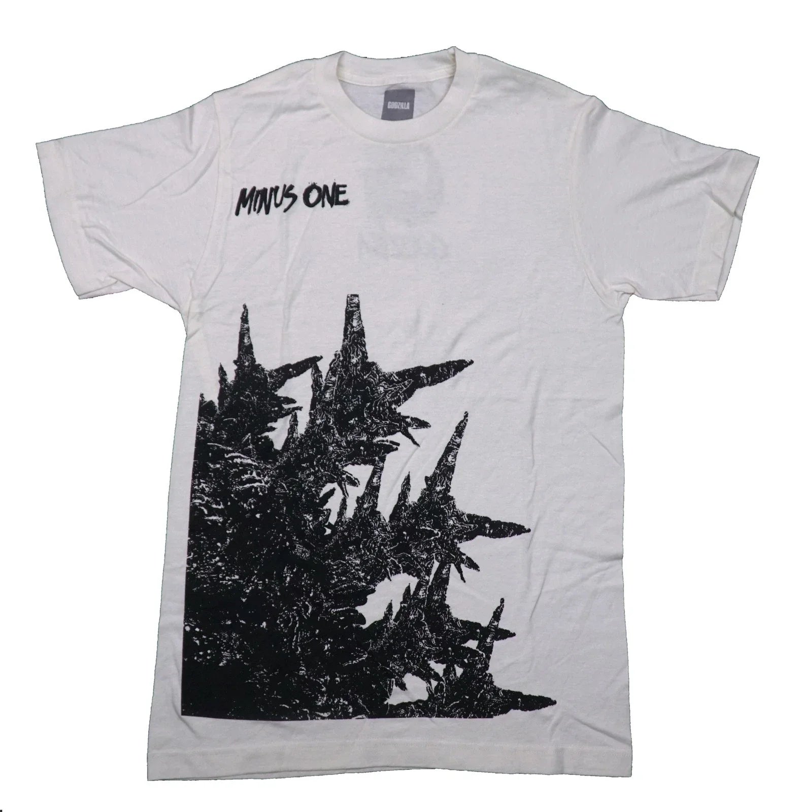 Godzilla Minus One Mens T-Shirt - Godzilla Scales on Front Logo on Back