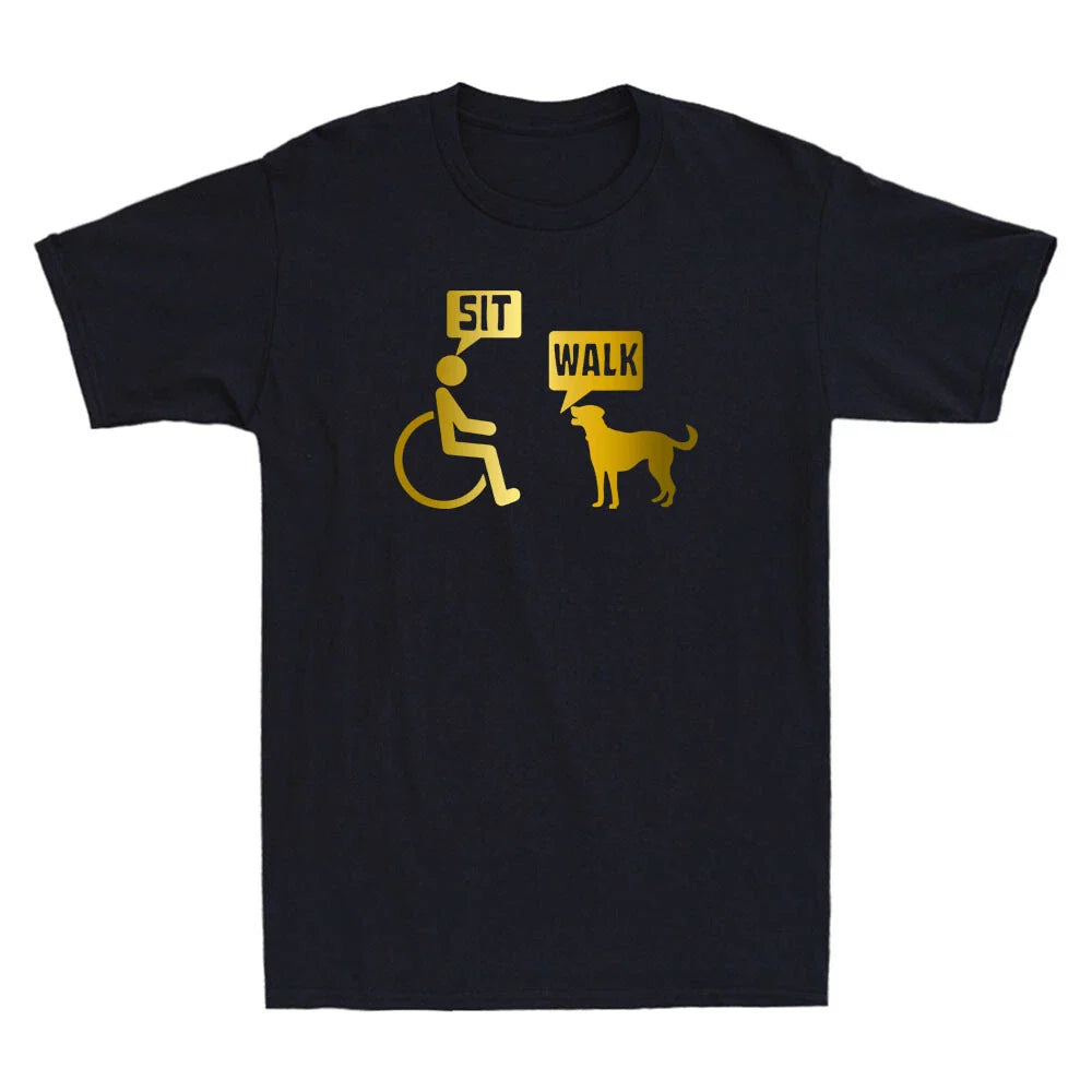 Wheelchair Humor For A Disability In A Wheelchair Gift Novelty Men's T-Shirt NEW