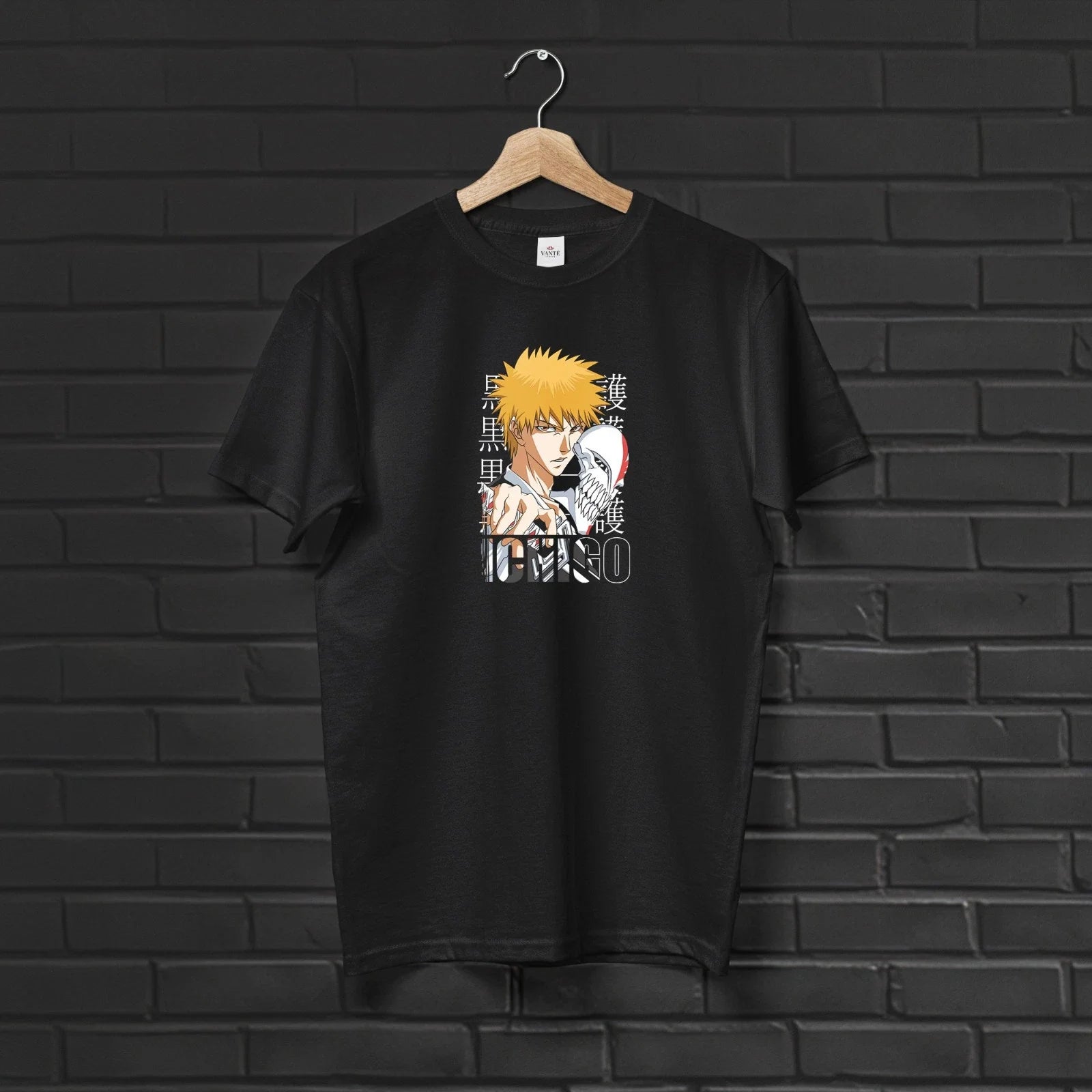 Ichigo Kurosaki Substitute Soul Reaper T-Shirt Graphic Tee Mens Unisex Cotton