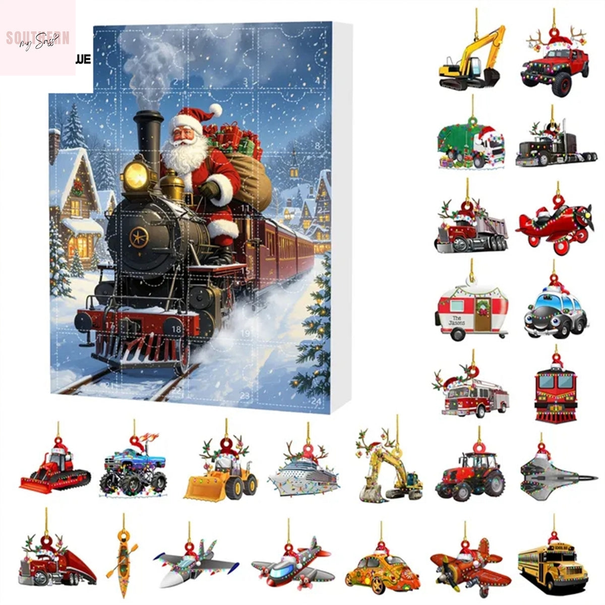 Santa Claus Christmas Train 2025 Advent Calendar
