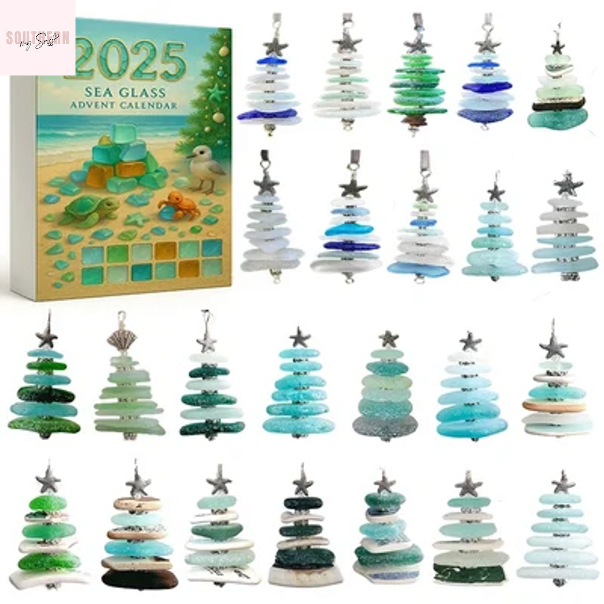 Sea Glass Christmas Tree Advent Calendar
