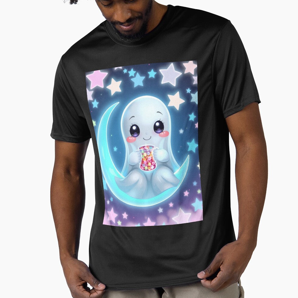 Dreamy Ghost with Candy Jar Under Stars by ArmaanArts