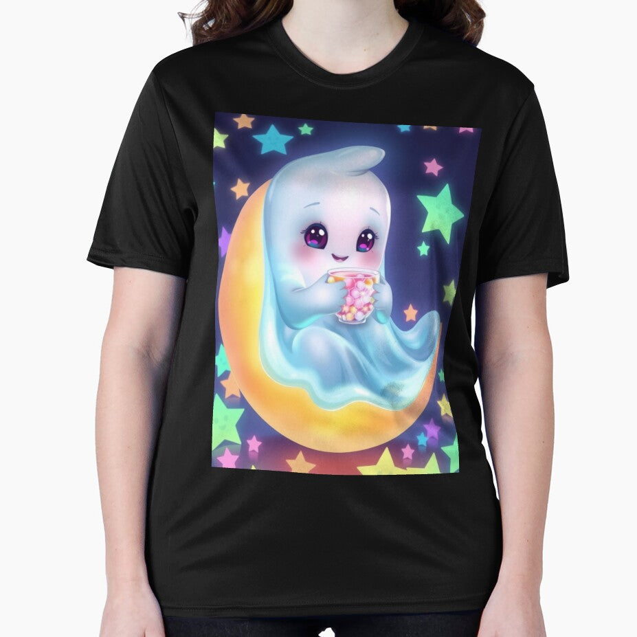 Cute Ghost Drinking Candy on Moon by ArmaanArts