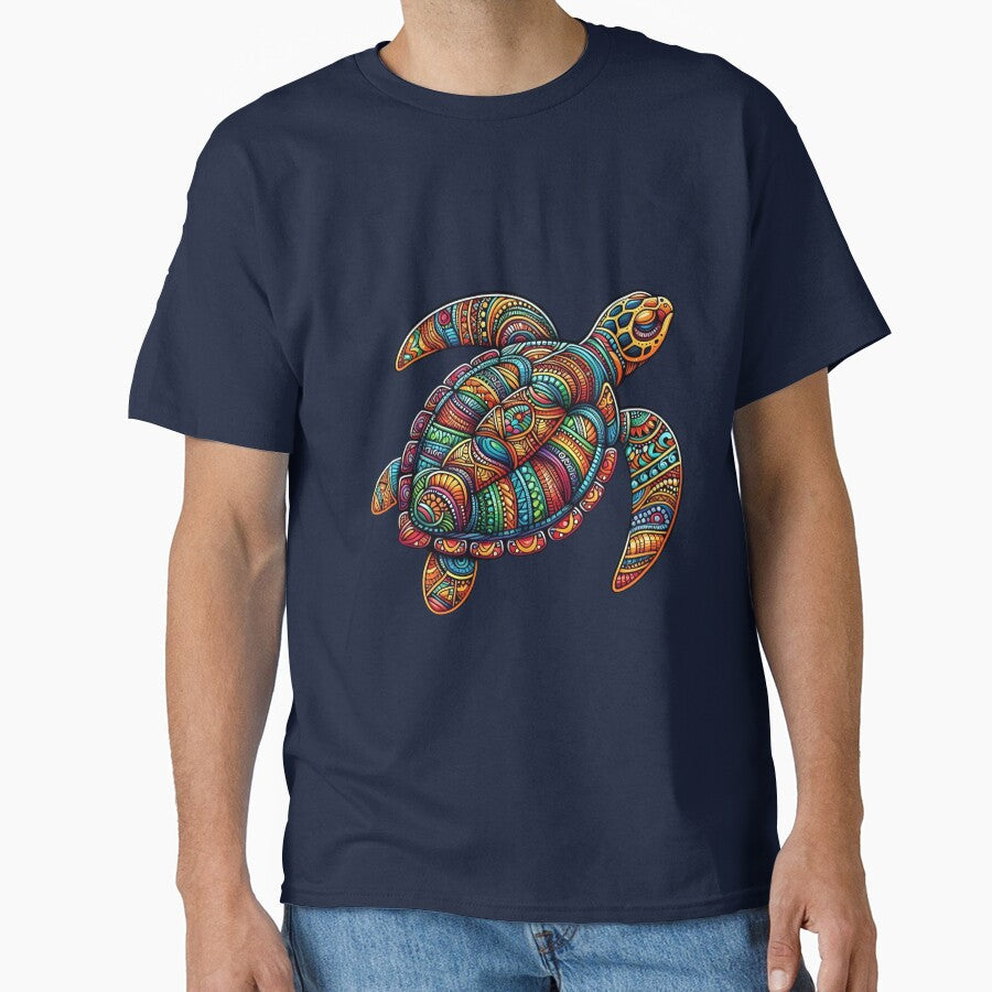 Totle the Tribal Turtle – Transparent Background Design by Zaru Studio