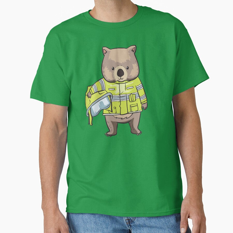 Wombat Wombats Firefighter Australia Hero Gift by LouiseLamoure