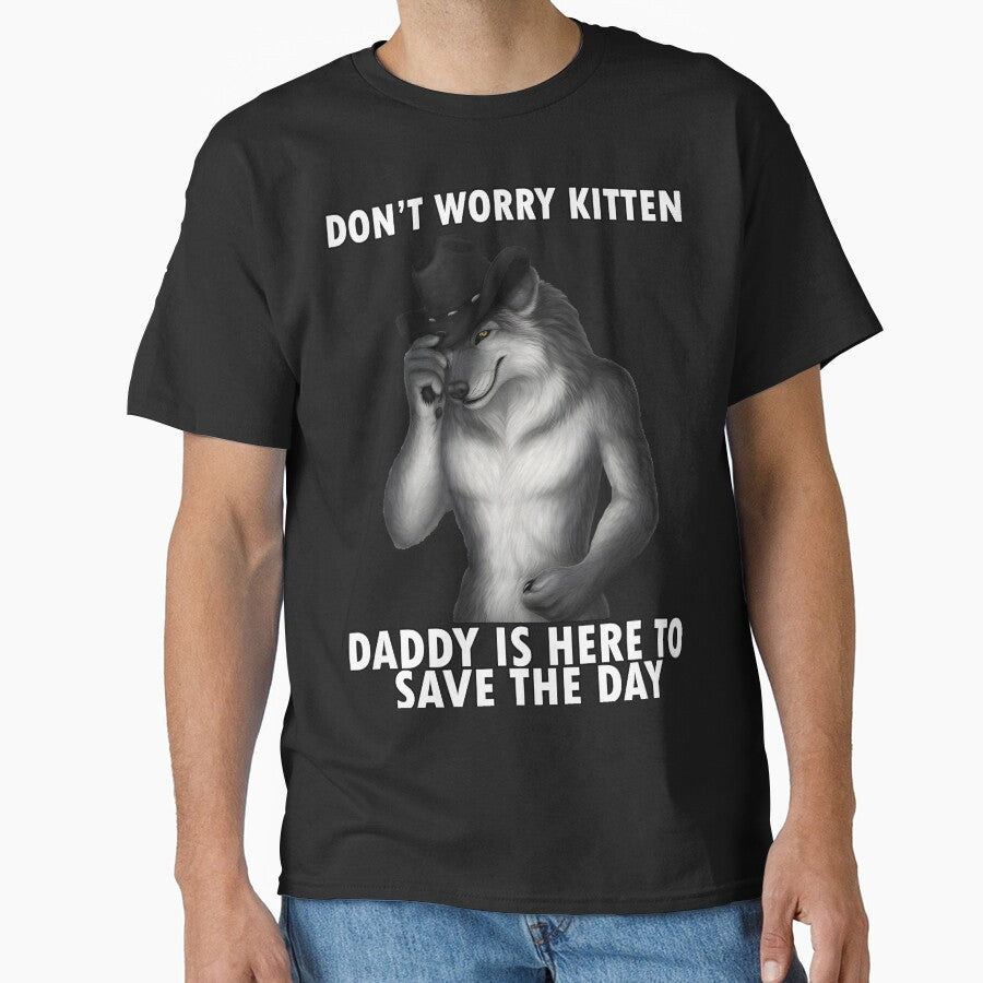 Don't Worry Kitten Funny Wolf Meme by MemishDesign