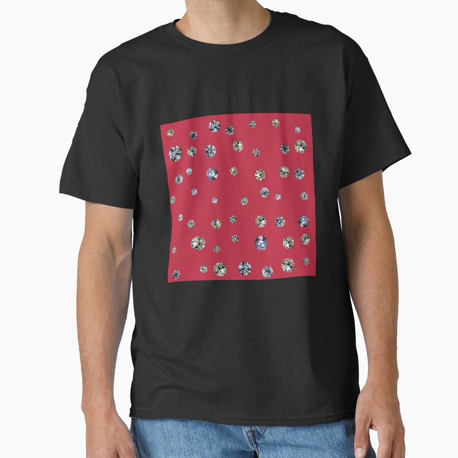 Printed image of Diamond pattern on red background by JaReVa