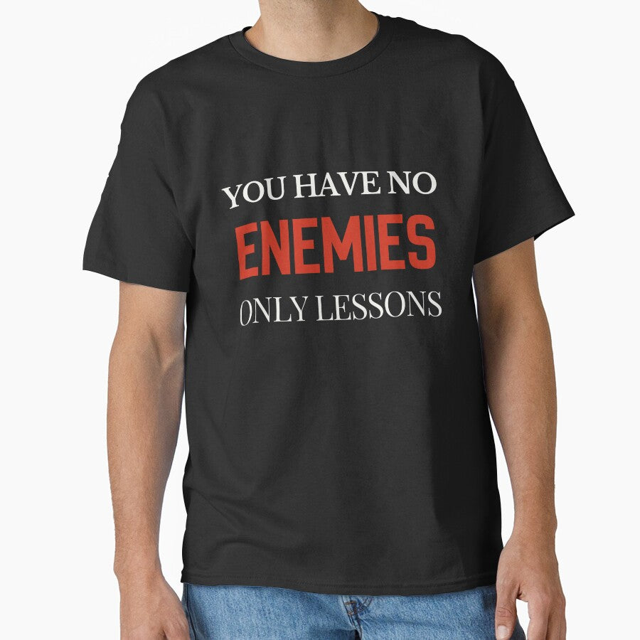 You Have No Enemies Only Lessons – Stoic Quote Minimal Typography Design by Graphizia