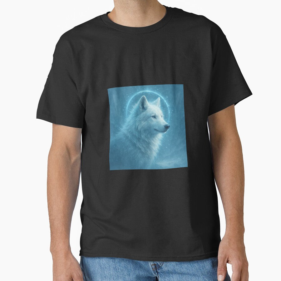 Arctic Wolf – Glacier Drift Halo Spirit Wildlife Art by GeoWild Designs