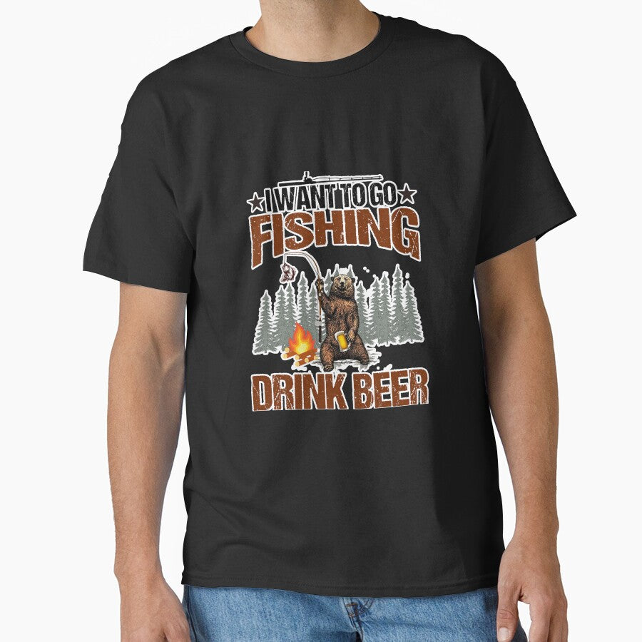 Go Fishing Drink Beer Novelty Grapahic by unassertive19