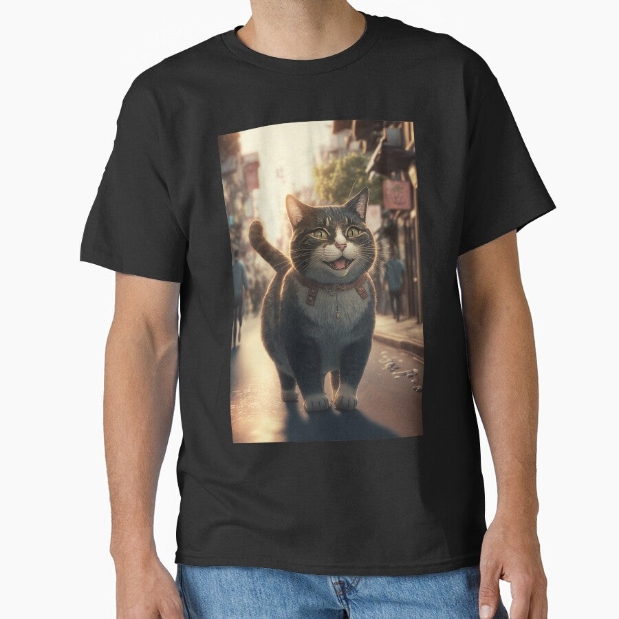 cute cat standing on the street by KoolArtDistrict