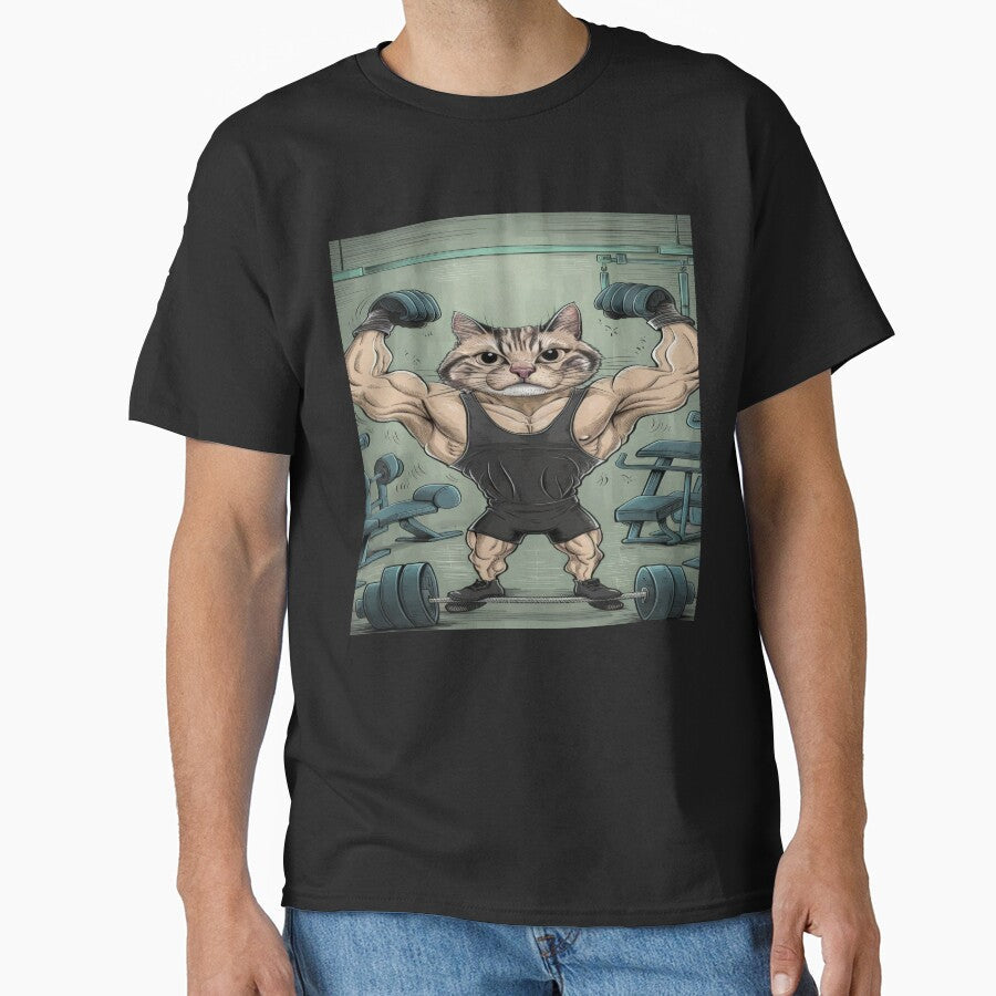 cat weightlifter fitness,funny cat,Cat Lover,cute cat by Expressions-Sel