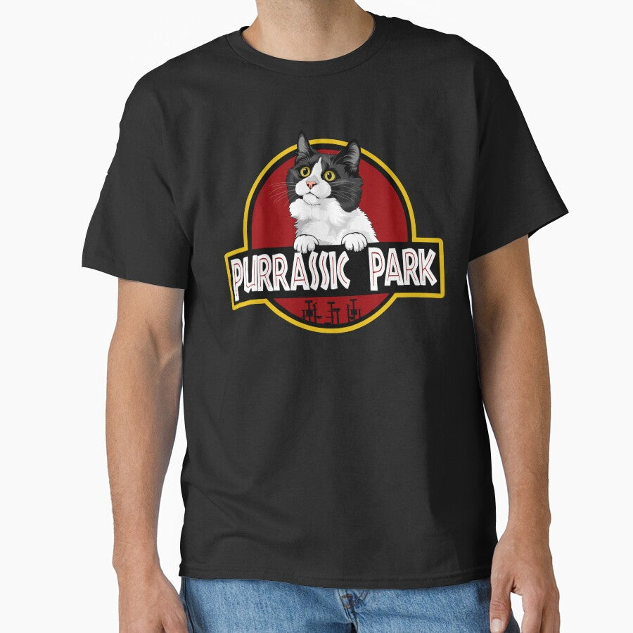 Funny Munchkin Cat Purrassic Park by Funny Shirts Matter