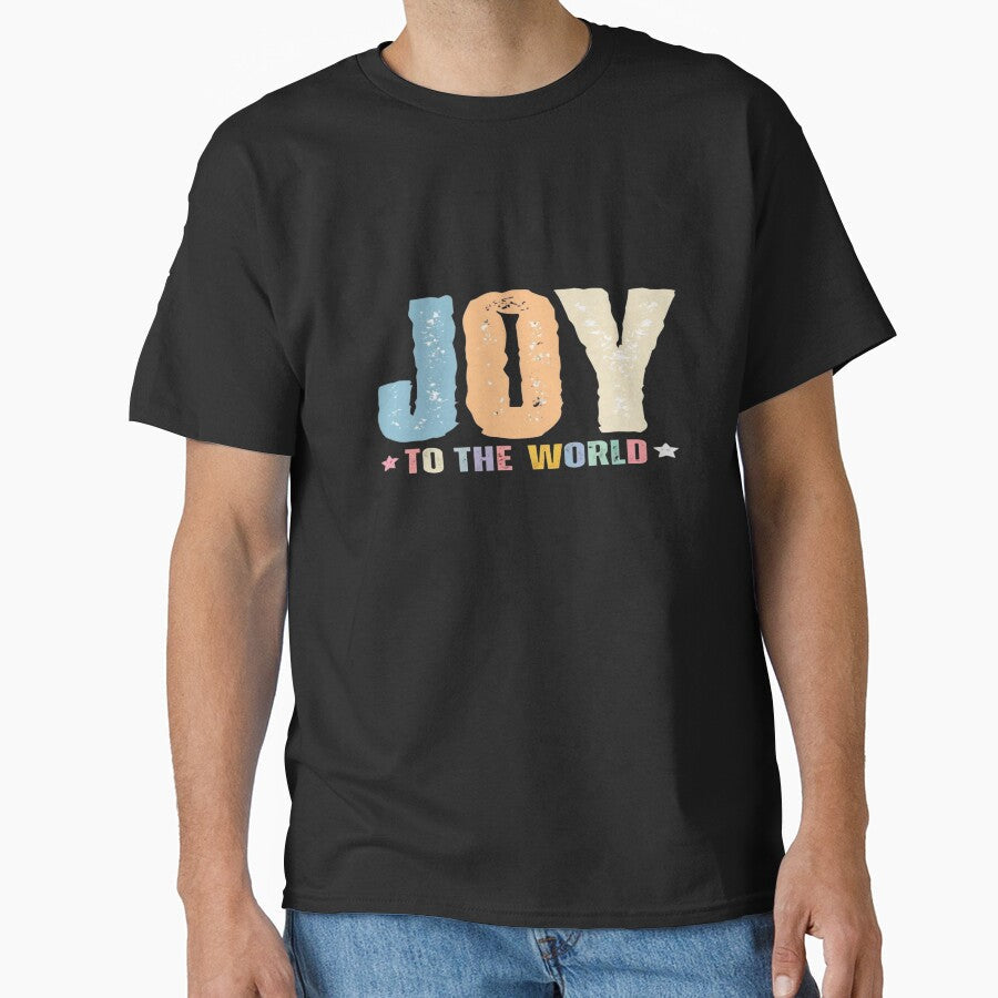 Colorful Distressed “JOY to the World” Holiday Typography – Festive Christmas Season Graphic Art by Bright Nest Studio