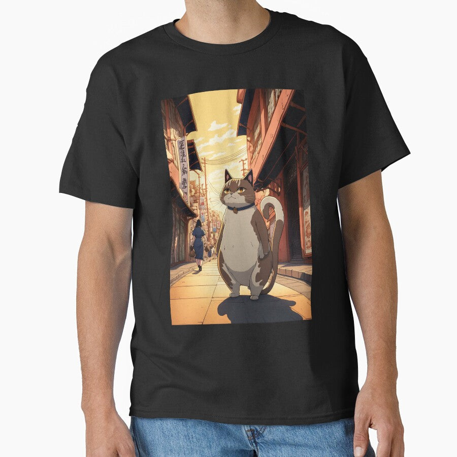 Chubby cat standing on the street by KoolArtDistrict