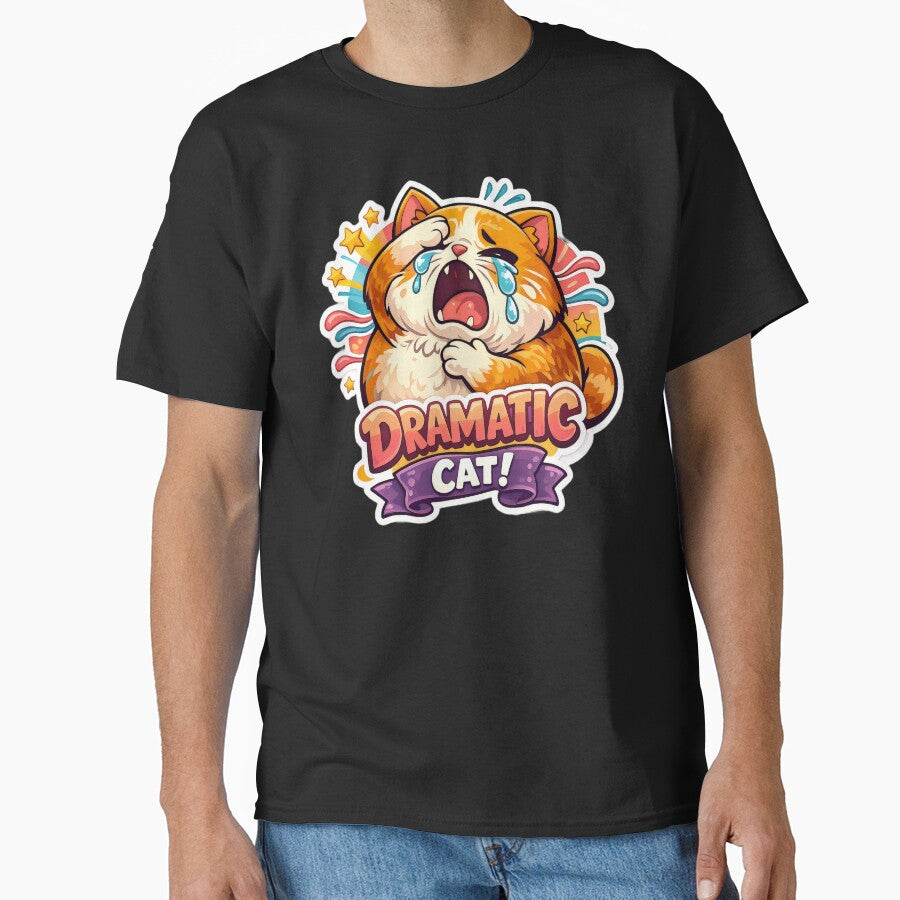 Funny Humorous Dramatic Crying Cartoon Cat Reaction Art by possibilitees