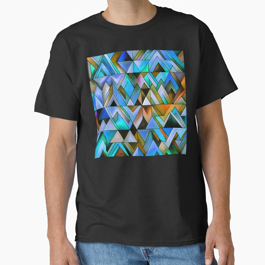 Boho Geometric Shapes In Blue, Green And Earthtone by DEC02