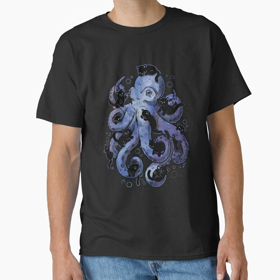 Octopurr Cute Watercolor Octopus Cat by EduEly
