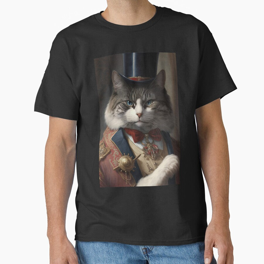 A Distinguished cat portrait wearing a top hat by KoolArtDistrict