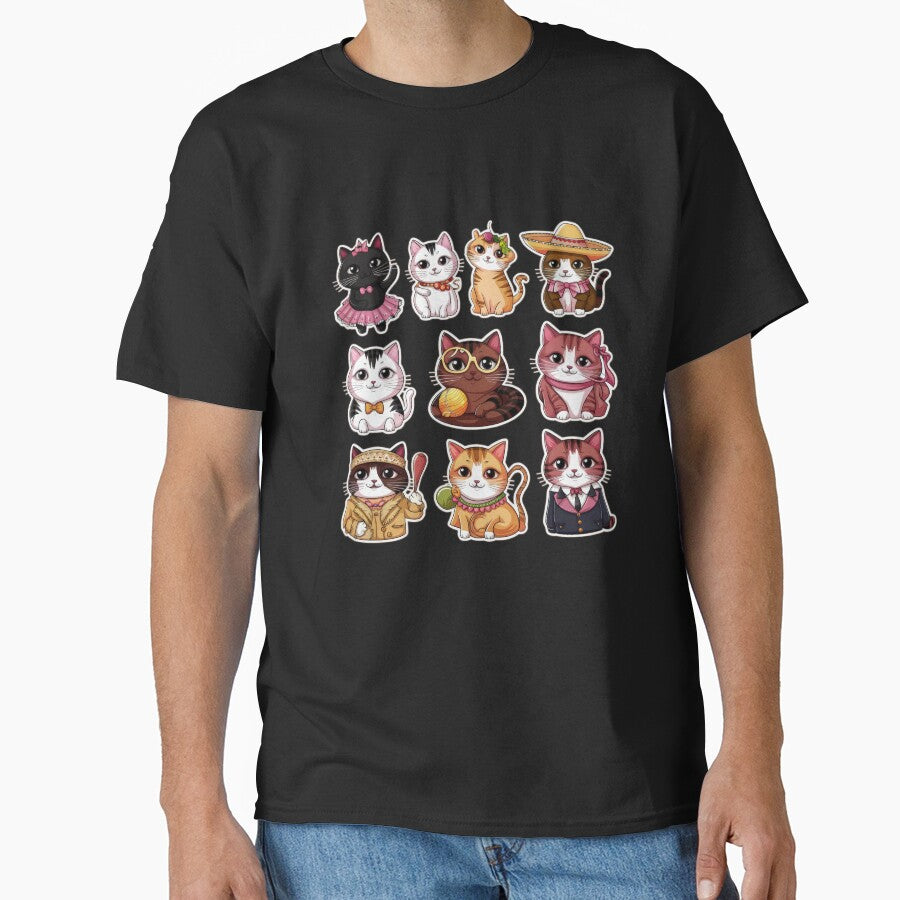 cute funny cat pattern funny cat colorful  kittens with colorful costumes,aesthetic cat art,funny cat,Cat Lover,cute cat,cat pattern by Expressions-Sel