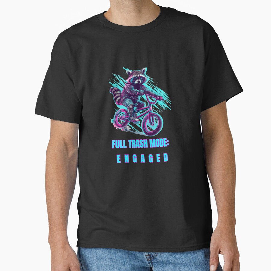 Cyberpunk Raccoon BMX - Full Trash Mode Engaged Y2K Aesthetic by Joke is Woke
