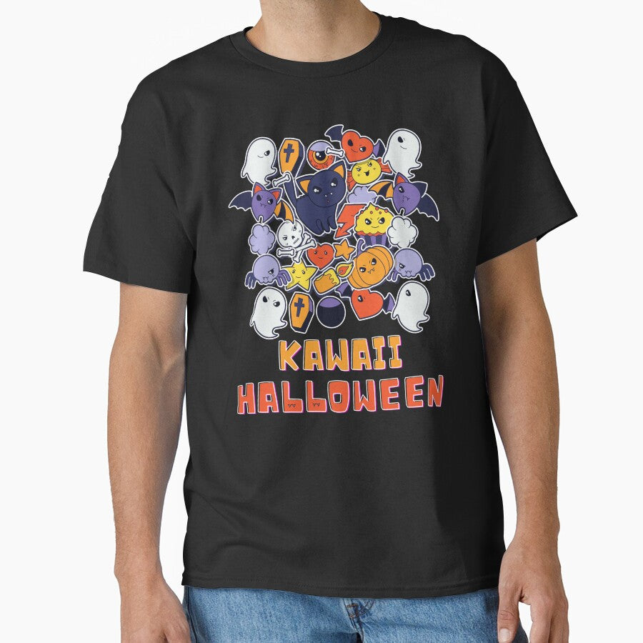 Kawaii Halloween Black Cat Ghosts Skull Pumpkin Spooky by BeeZBeez