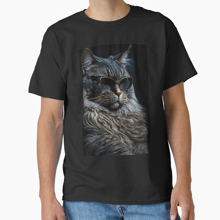 Cool cat portrait looking out in the distance with sun glasses by KoolArtDistrict