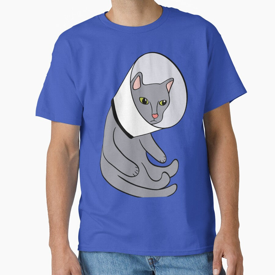 Cat in a Cone Collar by awkwarddesignco