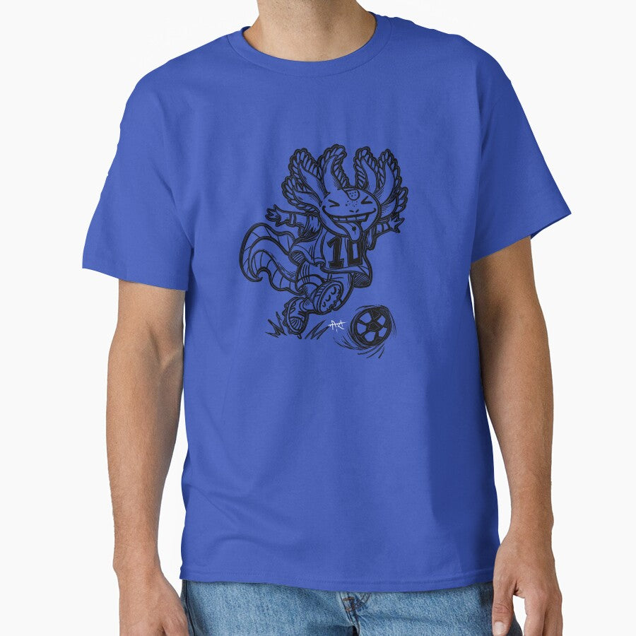 Black Axolotl soccer player by UrielCalavera