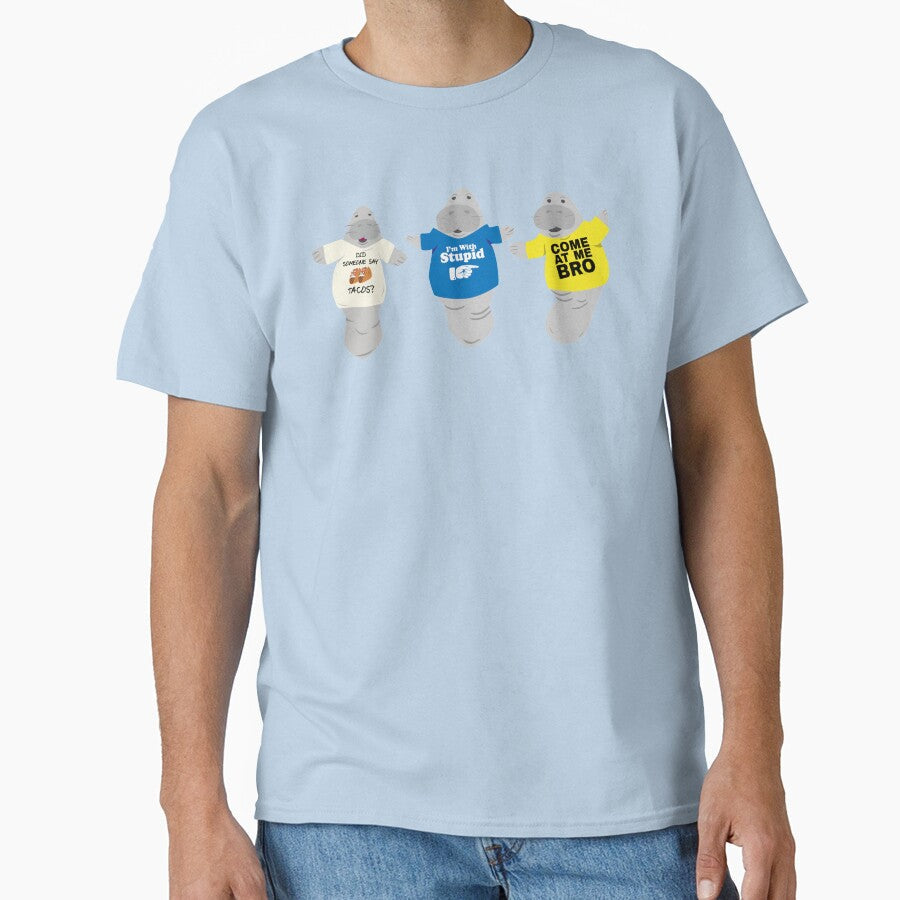 Three Manatees in Novelty Tees by BrobocopPrime