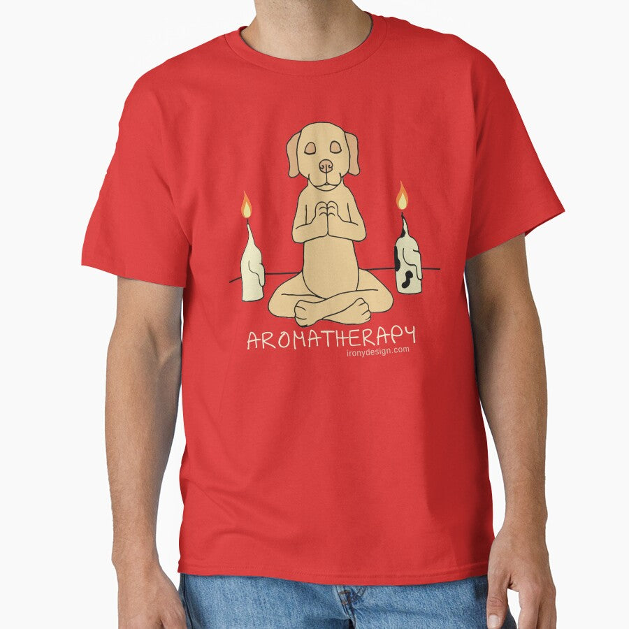 Dog Aromatherapy Meditation Funny Cartoon Dark by ironydesigns