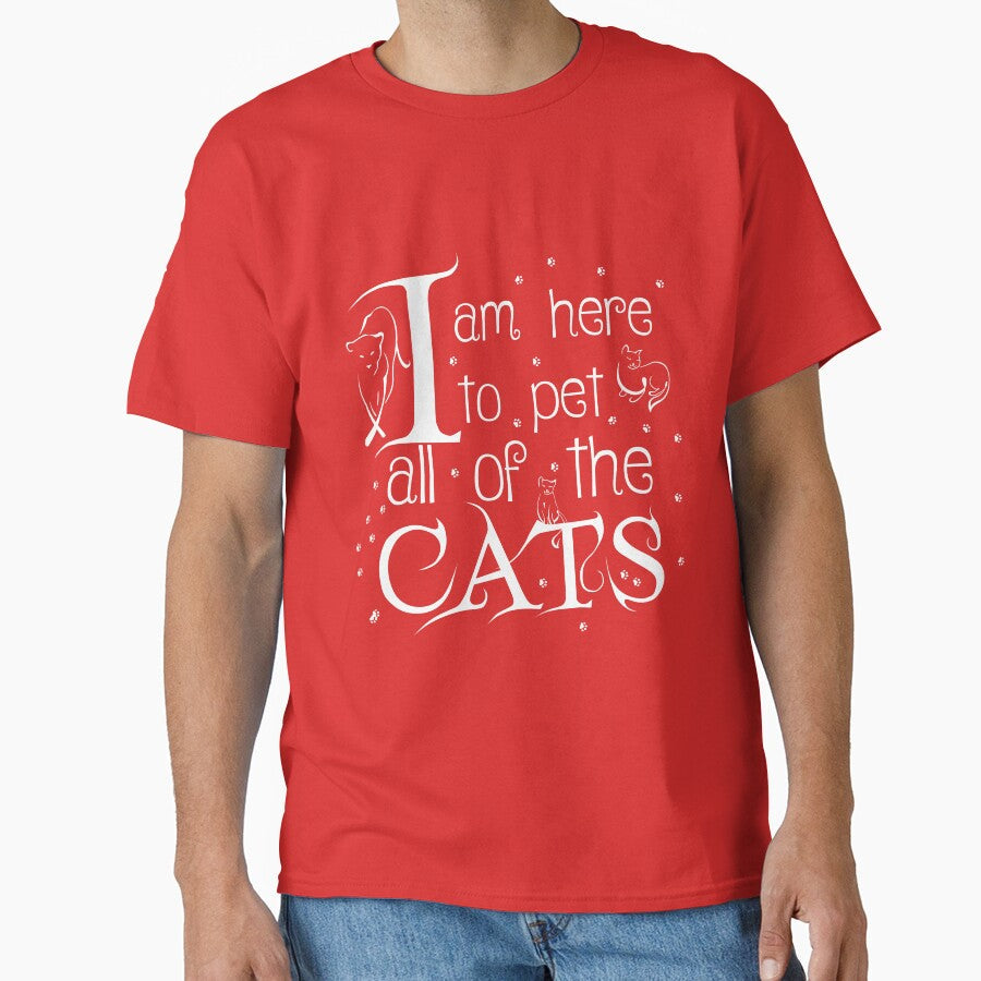 I am here to pet all of the cats - white by k0rry