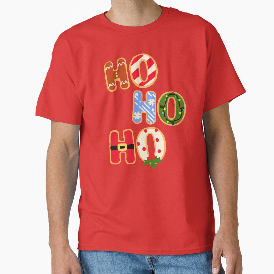 Ugly Holiday Sweater | Gingerbread Cookie - HO HO HO Christmas letter Cookies - Sticker by Nossikko