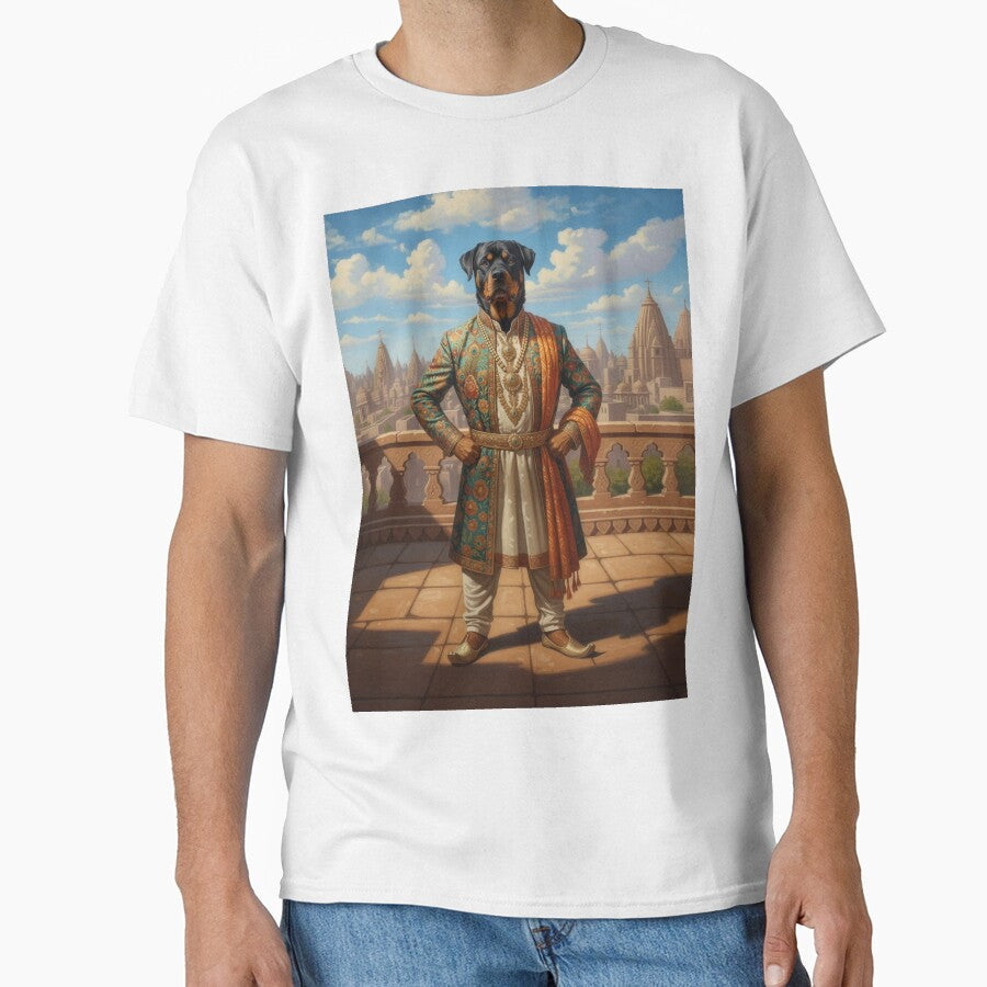 Rottweiler Maharaja - Royal Bollywood Silk Art by Tommy-Ellie