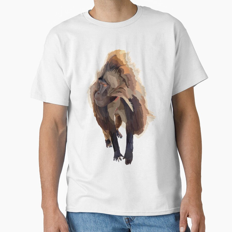 G is for Gelada, Gelada Baboon – Unique Ethiopian Highland Primate Illustration by PrettylittlepastelUk