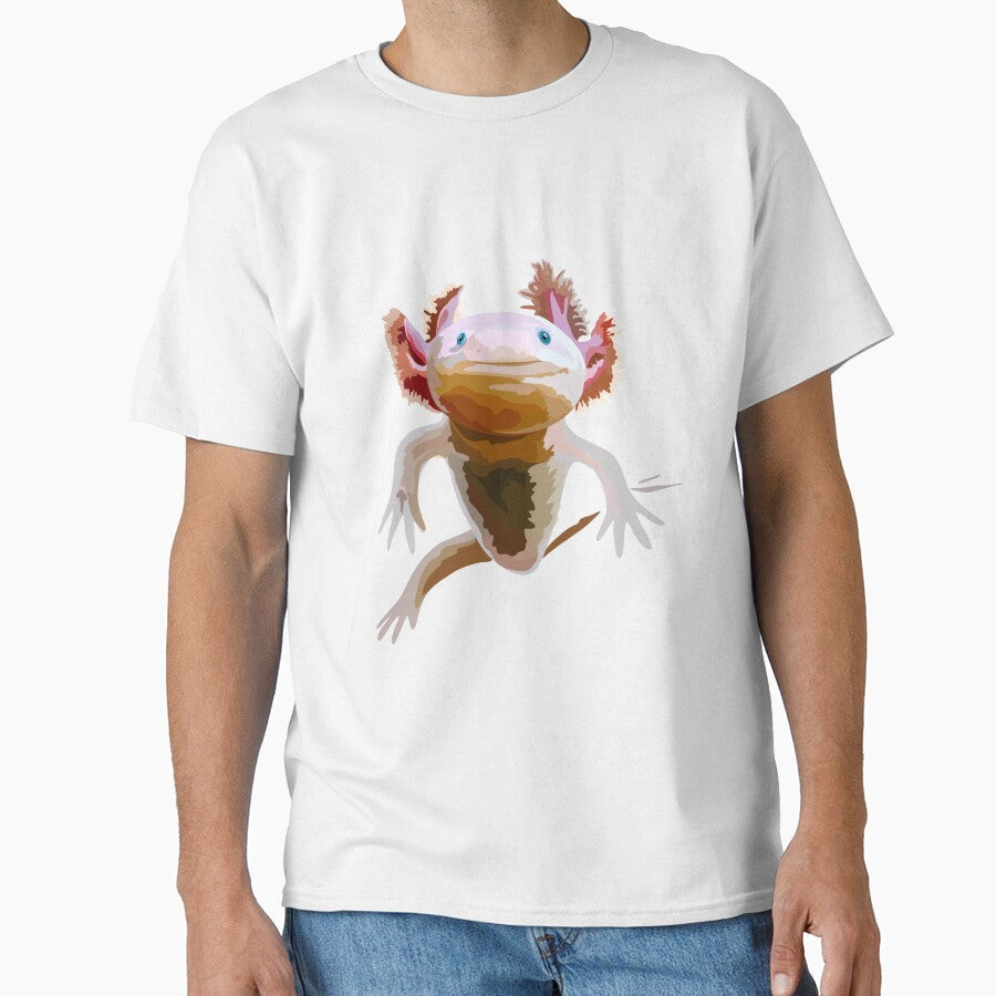 A is for Axolotl, Axolotl Illustration – Unique and Charming Aquatic Amphibian Artwork by PrettylittlepastelUk