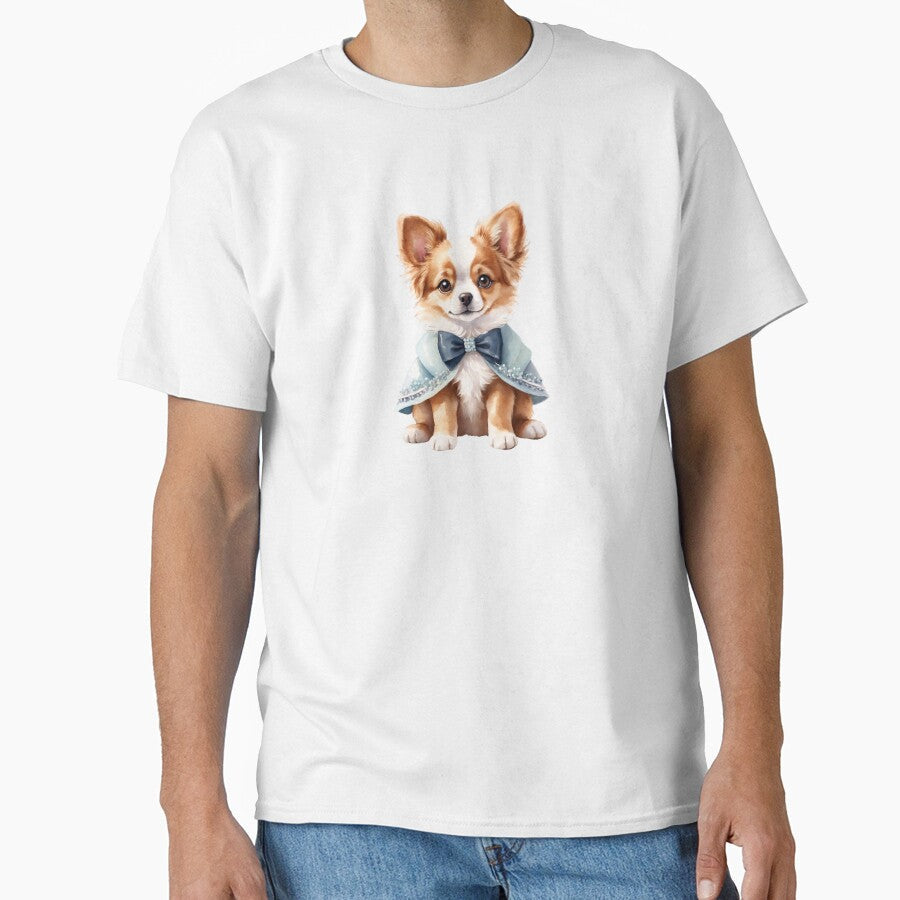 Watercolor Dog Retro Fantasy by Victoria Riabov