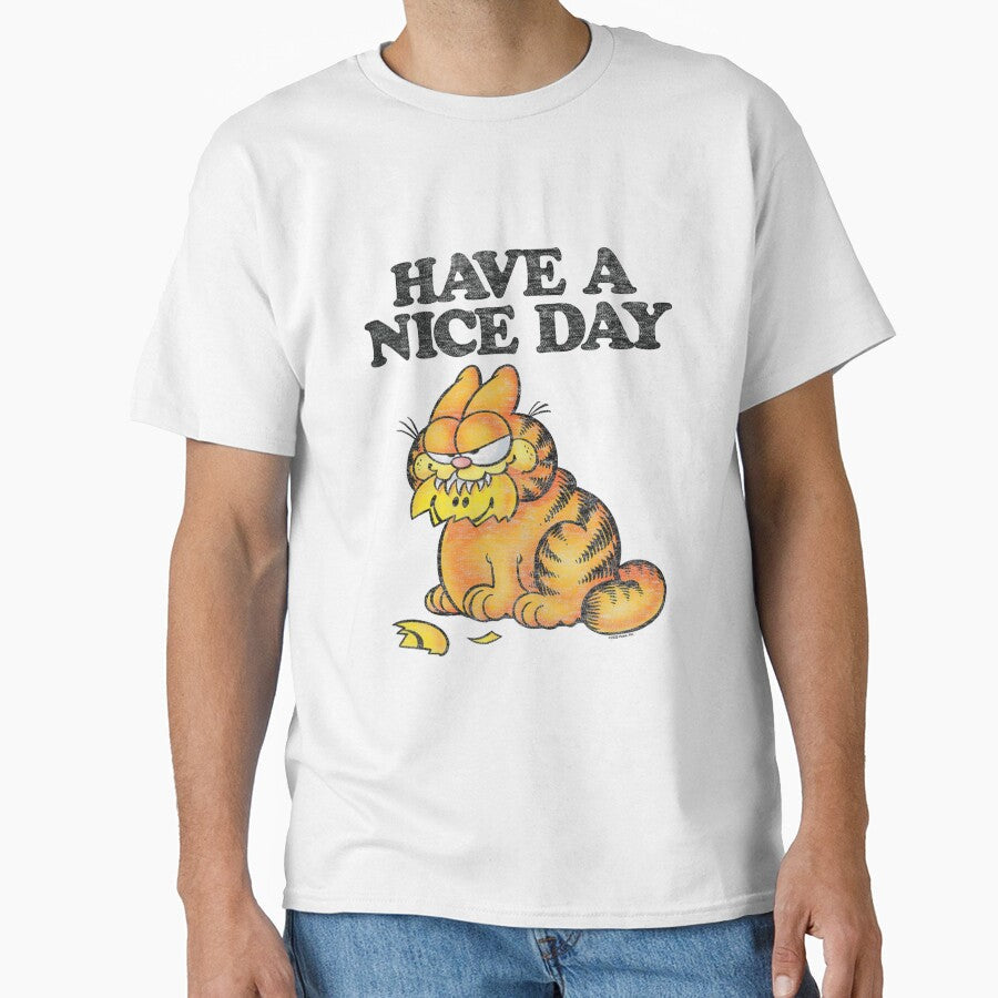 Garfield Have A Nice Day Sarcastic Grunge Humor by BaileJavo