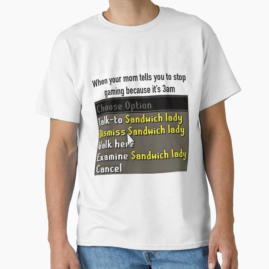 Dismiss sandwich lady runescape shirt by itslunchtime