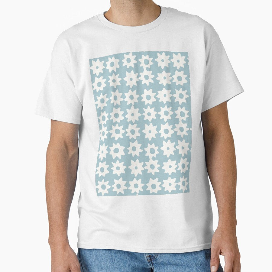 BOHO STAR PATTERN TEAL GREY by blomastudios