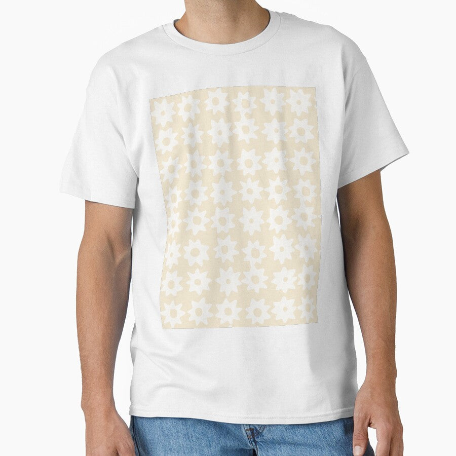 BOHO STAR PATTERN NEUTRAL LIGHT BEIGE by blomastudios