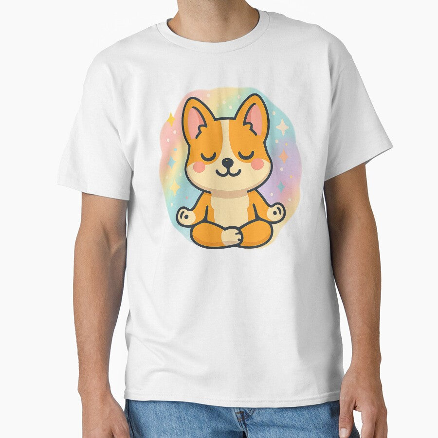 Cute Kawaii Corgi Doing Yoga, Kawaii Corgi by graphic-genie