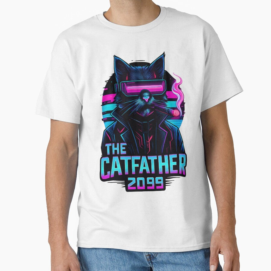 The Catfather, The Cat Father,  Cyberpunk by graphic-genie