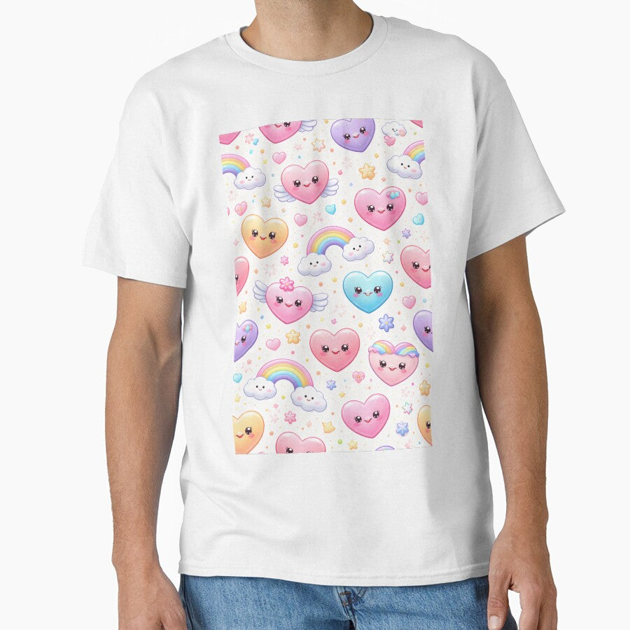 Cute Kawaii Hearts Pattern – Pastel Love Design by DrizzyV