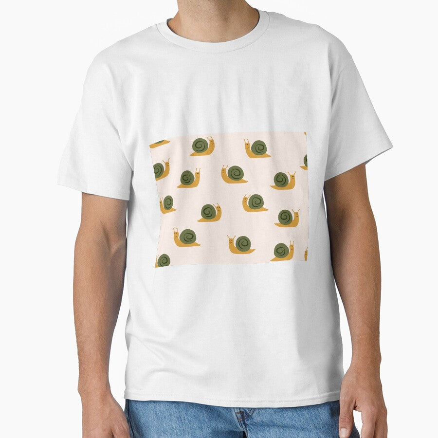 cute snails - gold and green on cream by littlearrow