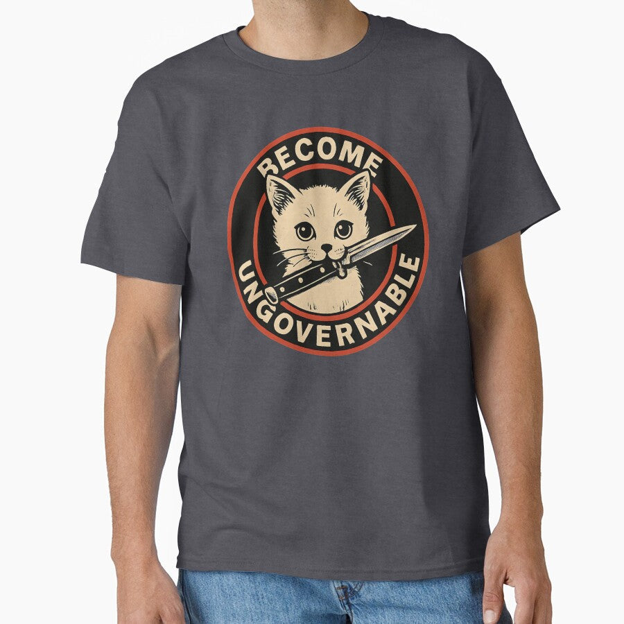 Anarchist Cat with Switchblade Art by zptees
