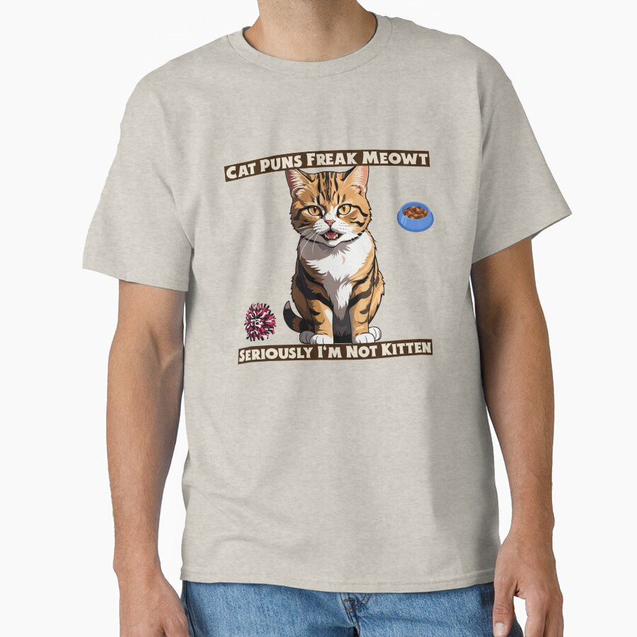 Cat Puns Freak Meowt funny cat by Rockyctees